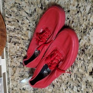 Red Vans Mens 8.5 Womens 10
